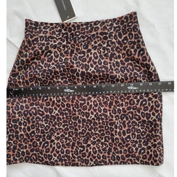 NWT French Connection Leopard Print Mini Skirt 90s/Y2K Revival Rocker Chic Sz 0 - Picture 8 of 9